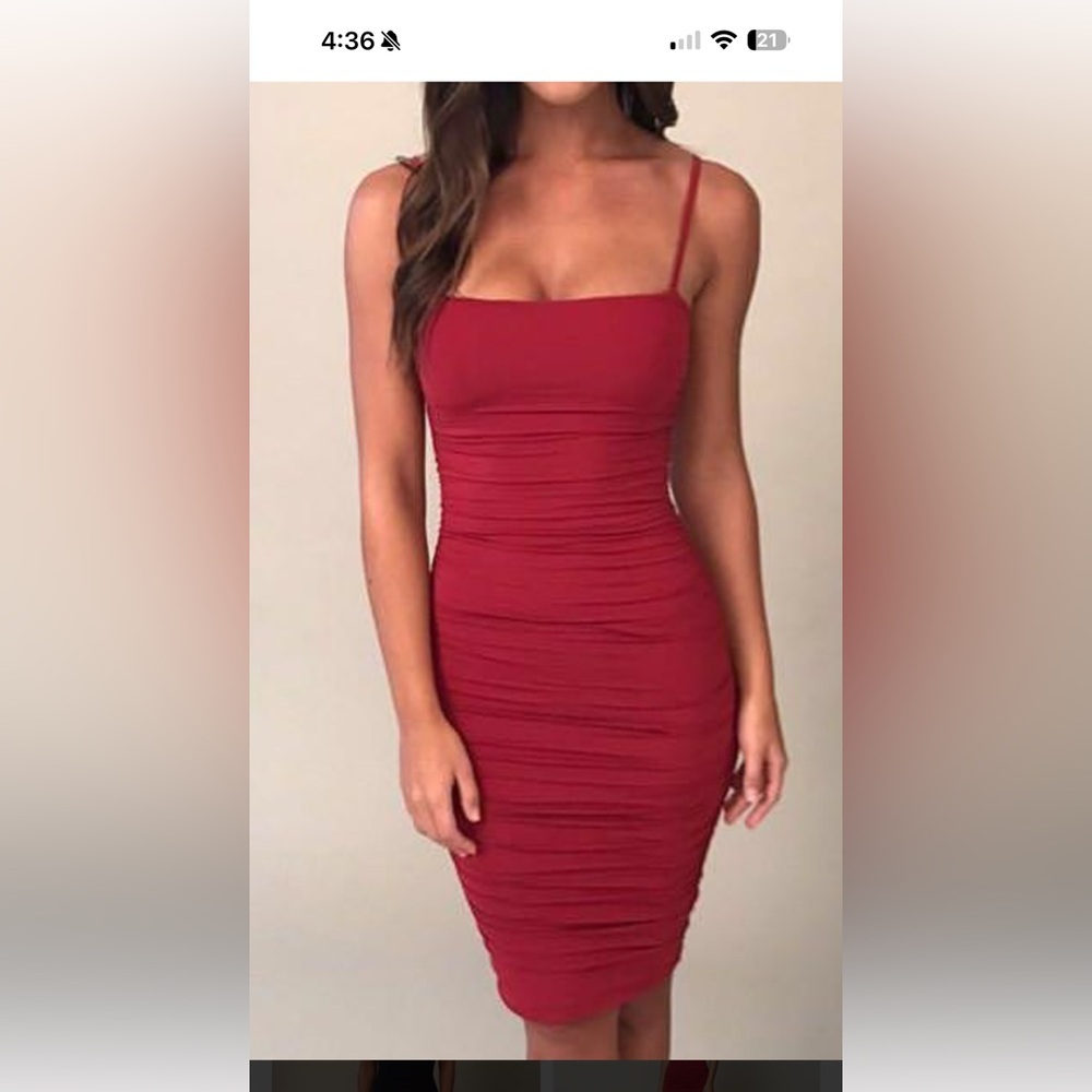 Kookai Australia Belinda Bodycon Ruched Dress size 1 similar to Herve Leger